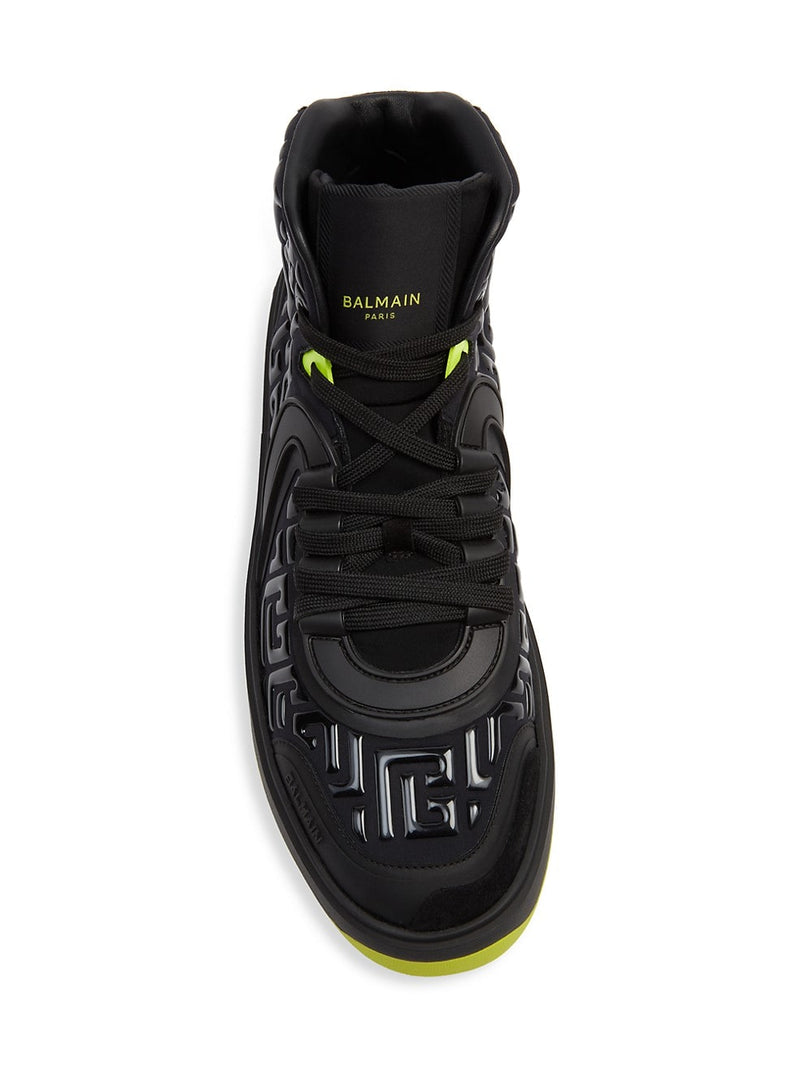 Balmain Skate 3D Monogram Neoprene High-Top Sneakers