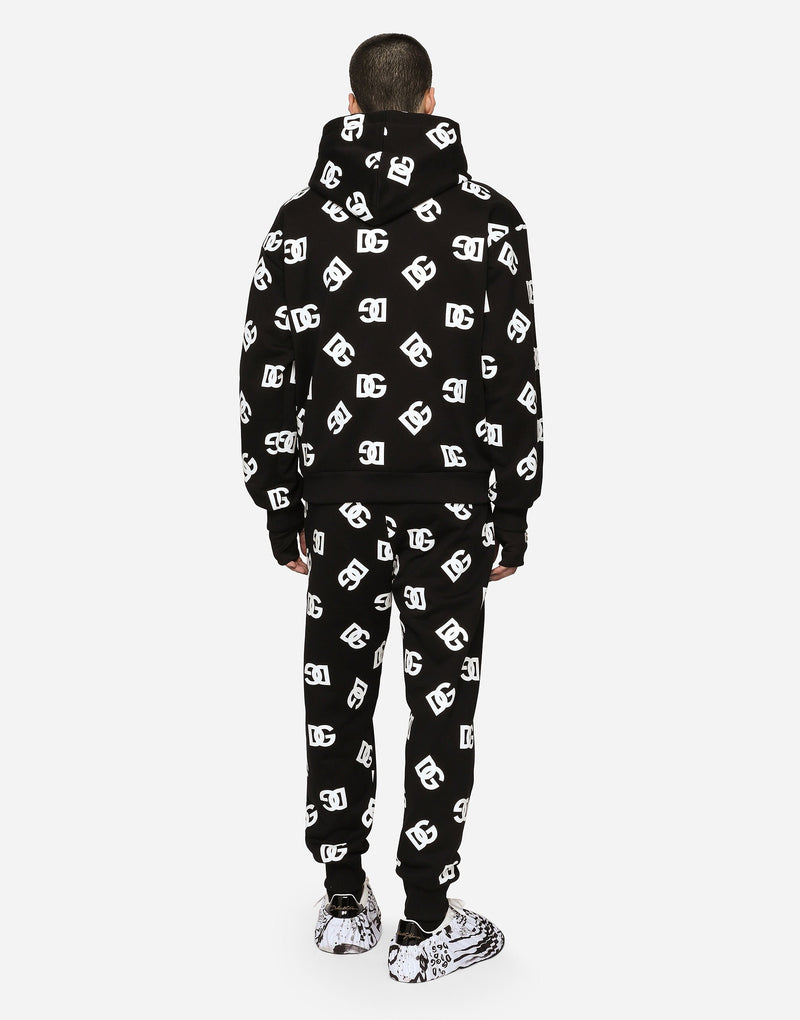 Dolce&Gabbana Jersey jogging pants with DG logo print