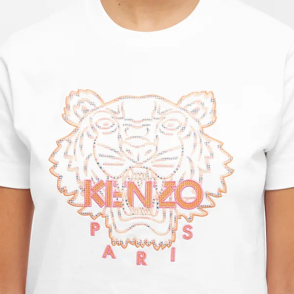 KENZO TIGER CLASSIC T-SHIRT DRESS WHITE