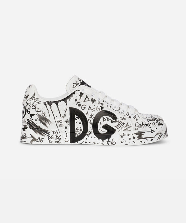 Dolce&Gabbana Calfskin Portofino sneakers with logo print