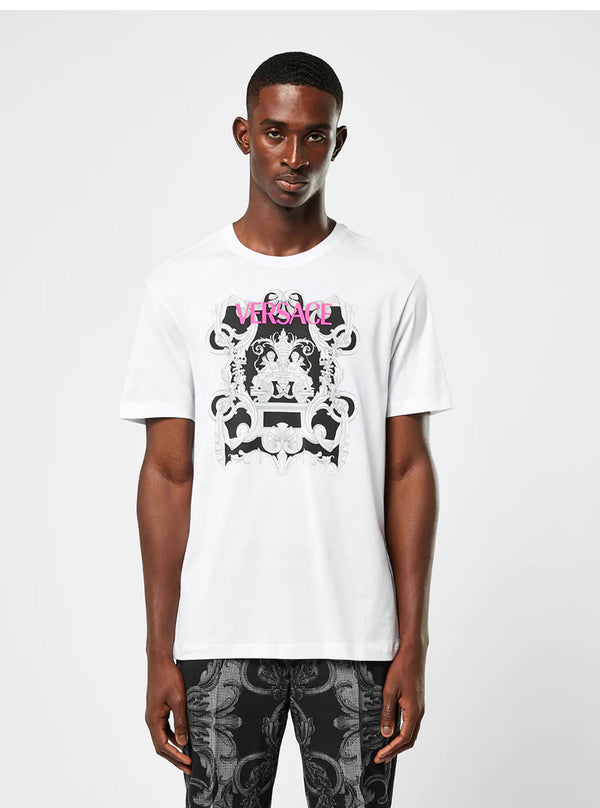 Versace BAROQUE-PRINTED T-SHIRT