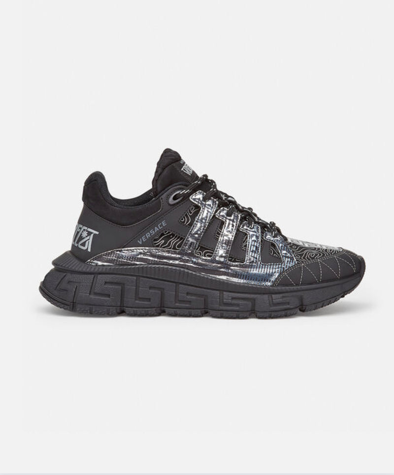 VERSACE Trigreca logo mesh low-top trainers