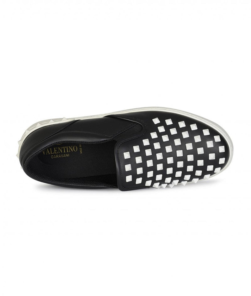 VALENTINO Studded Slip On Sneakers White