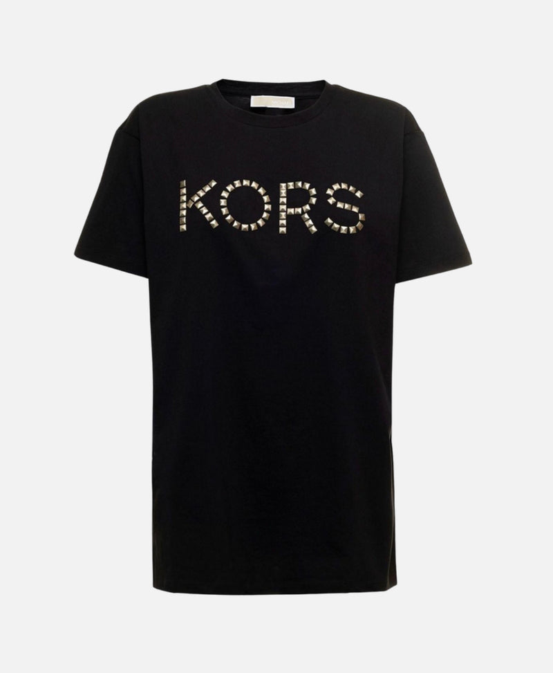 MICHAEL Michael Kors Women's Studded Kors Bf T-Shirt - Black