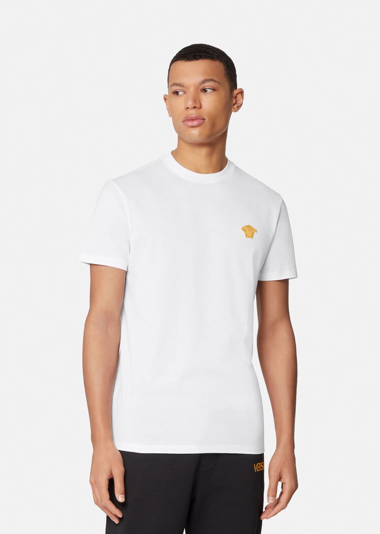 Versace MEDUSA EMBROIDERED T-SHIRT