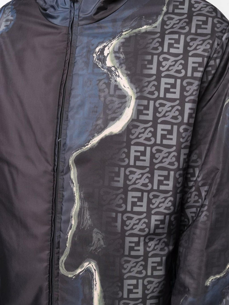 Fendi Earth reversible hooded jacket