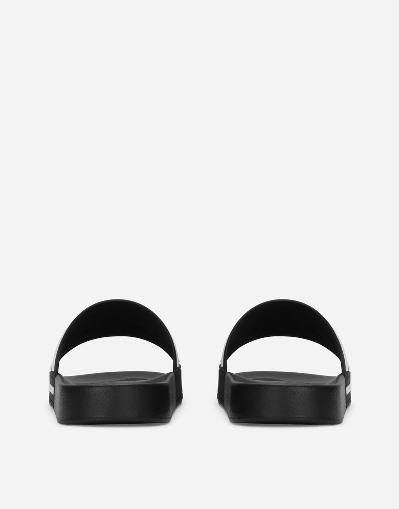 Dolce&Gabbana Rubber beachwear sliders with DG logo